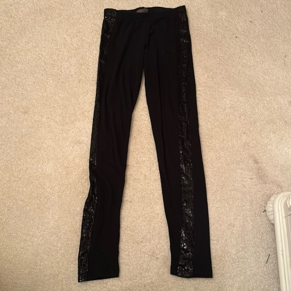 Kids black sequin leggings